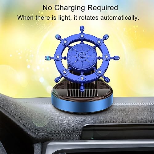 Miniatura 3 de Ambientador de aire para automóvil, decoración giratoria de energía solar, difusor de automóvil de aleación, accesorios de automóvil, perfume