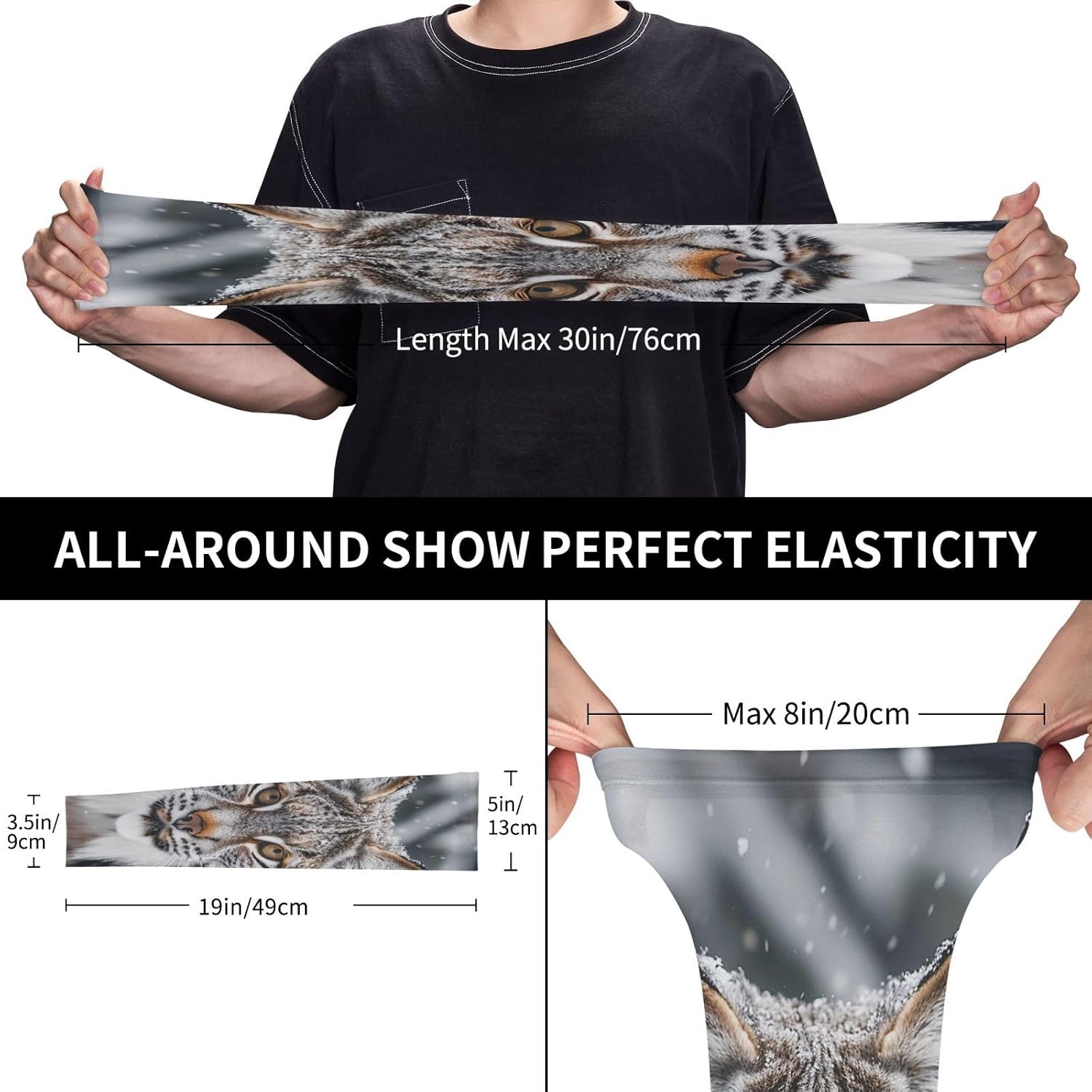Arm Sleeves Cooling UV Sun Sleeves for Men & Women | Lynx In The Snow Uv Sleeve Sun Protection Sports Compression Upf 50+|Breathable|Tattoo Cover Up|Outdoor Work