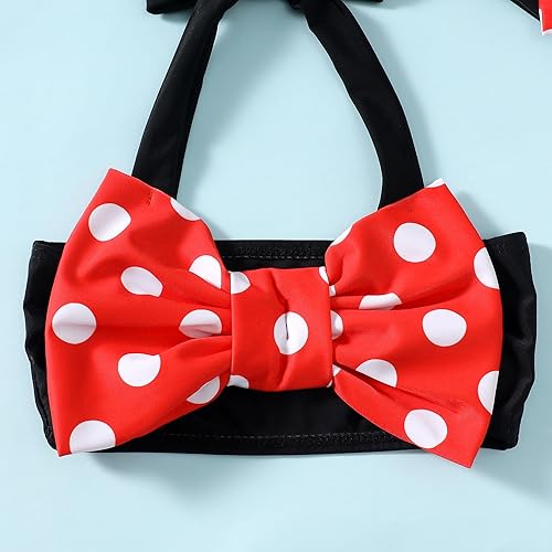 Miniatura 2 de LYSMuch Traje de baño para niñas recién nacidas-3T, traje de baño de bikini con diadema, ropa de playa de 3 piezas