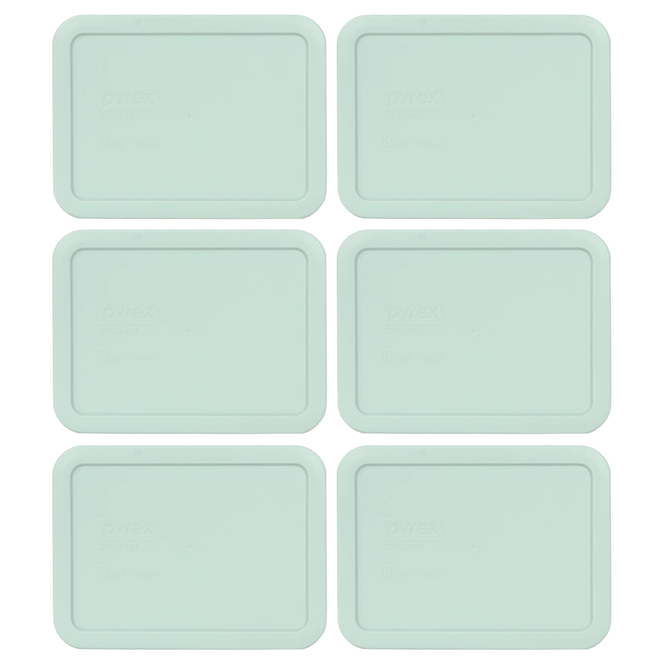 Couvercles Pyrex 7210-PC de rechange rectangulaires en plastique bleu aqua lot de 4