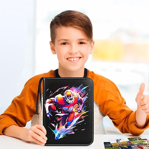 Miniatura 4 de Álbum de tarjetas coleccionables para fútbol con capacidad para 400 tarjetas, carpeta con mangas, álbum para tarjetas de fútbol, colección de juegos