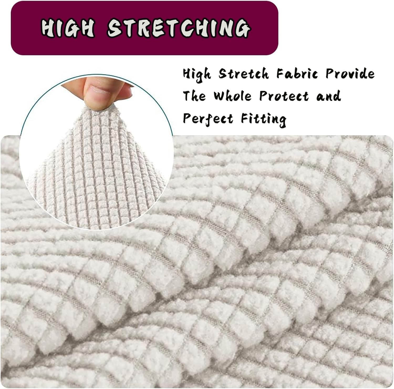Copertura per Divano Curvo a Semicerchio Elasticizzata, Copertura per Divano Curvo Antiscivolo Moderna,F
