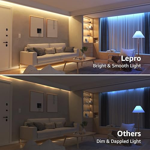 Miniatura 2 de Paquete - 2 artículos 16.4ft 24V Tira de luz LED flexible RGB LED Tira de luces LED Kit y retroiluminación LED de TV de 6.56 pies Trabajar con Alexa