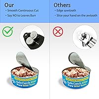 Vista 5 de TIONLCLC Abrelatas multifunción, manual de abrelatas, buenos agarres, abrelatas de corte lateral seguro de mano, ergonómico con borde liso