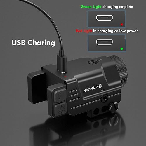 Miniatura 3 de Aluminio USB recargable Taurus G2c G3C pistola verde láser luz combo, 500 lúmenes táctico Picatinny Rail luz con vista láser para rifle