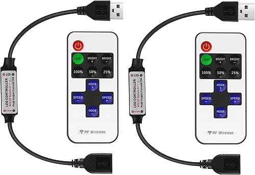 Miniatura 17 de Mini control remoto inalámbrico RF para luces de tira LED de un solo color 3528 5050, control remoto inalámbrico con conector, atenuador de luz