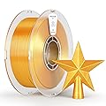 kexcelled PLA Silk Filament for 3D Printing 1.75mm +/- 0.03mm, Glossy and Silky Finish, Compatible with Most FDM Printers, 1kg (2.2 lbs), Spool (Gold)