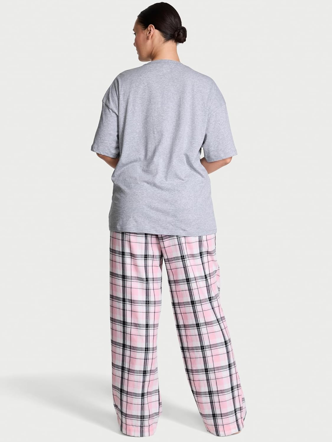 Victoria's Secret Tee Pajama Set, Short Sleeve Cotton T Shirt and Flannel Pants, Sleepwear for Women (XS-XXL) - Image 2