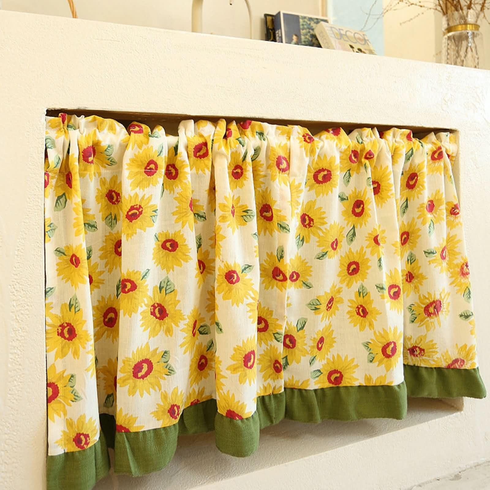 Długość 61 cm 1 panel małe zasłony kuchenne do okien kieszeń na karnisz