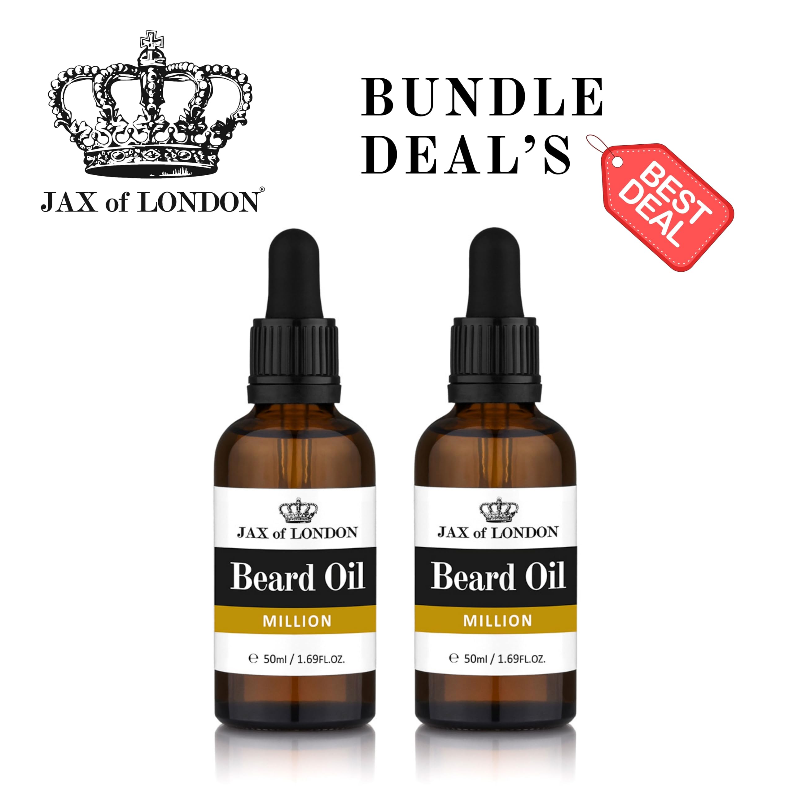 Inspired Fragrance - Olio da barba profumato dopobarba per la crescita e il condizionamento della barba, olio di jojoba, olio di argan, vitamina E, prodotto nel Regno Unito, varie