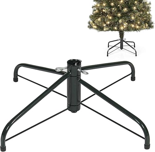 Soporte de repuesto para árbol de Navidad para árboles artificiales, base plegable para árboles artificiales de 4 a 6 pies, se adapta a postes de