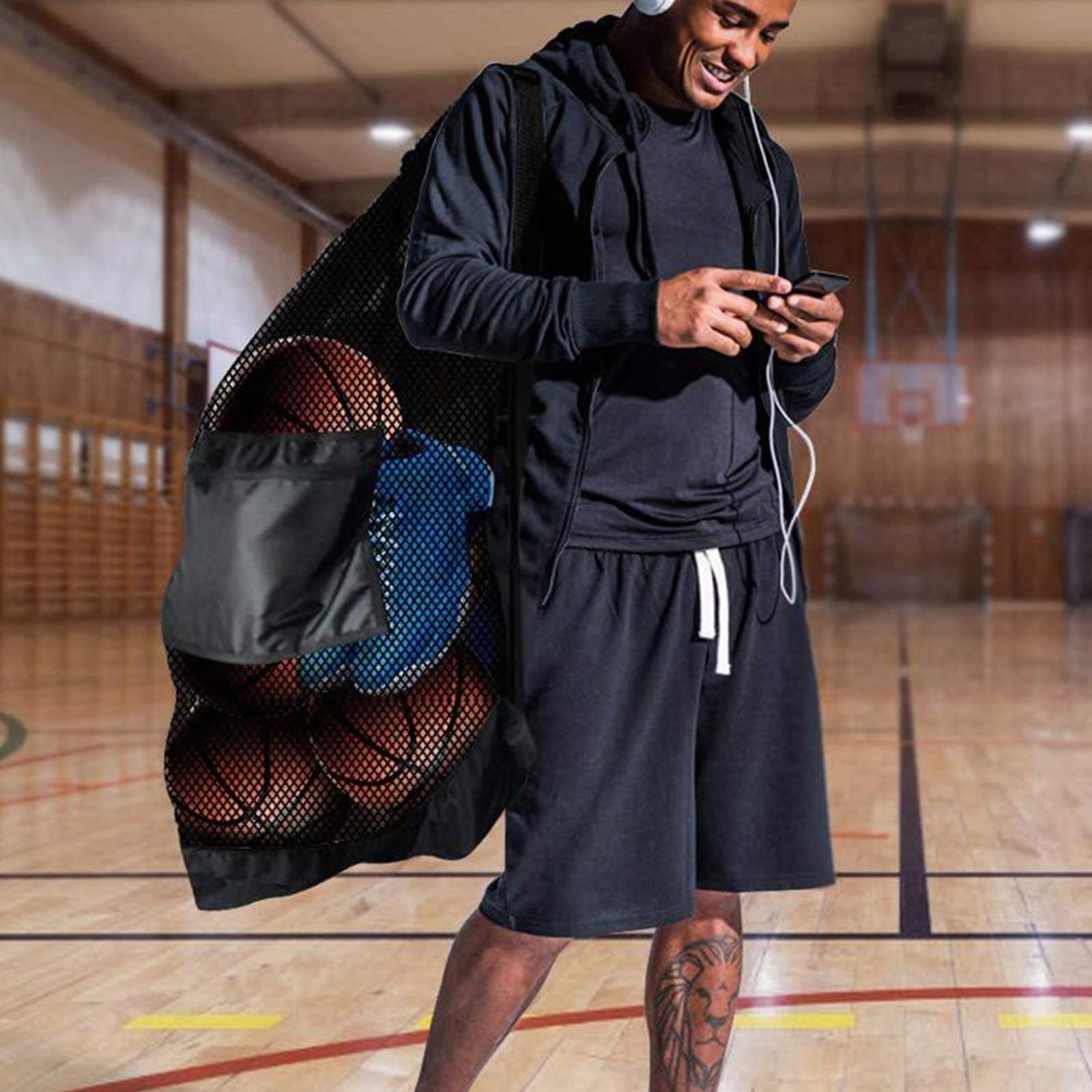 Netztasche, Ball Aufbewahrungstasche, Team Ball Tragetaschen, Netzgewebe, Outdoor Sport, Fußball, Basketball, Volleyball, Taschen, Netzgewebe