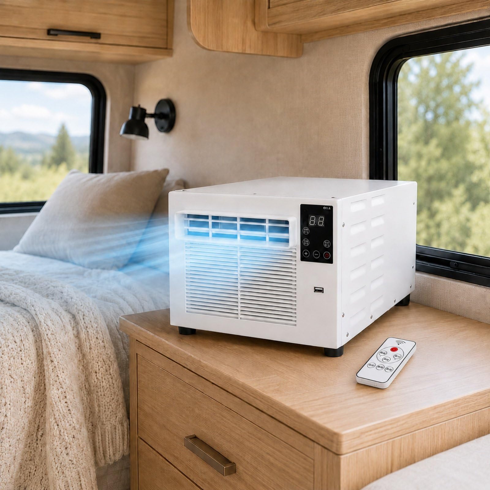 Hcauynn Multicolor Portable Air Conditioner 750W Cooling, Air Conditioner, 3 Modes, 16-32°C Temperature Control, 24-35Db Quiet, 1-12H Timer, Ac Unit For Bedroom, Office, Dorm, 4M²