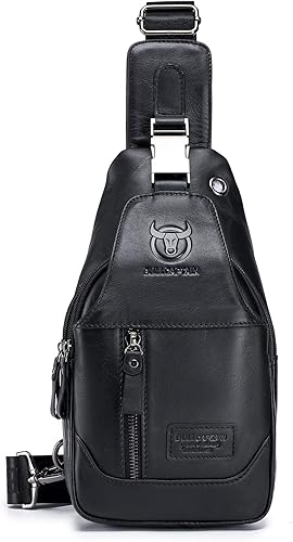 Miniatura 8 de Bolso de cuero genuino para hombre marrón 1-Brown