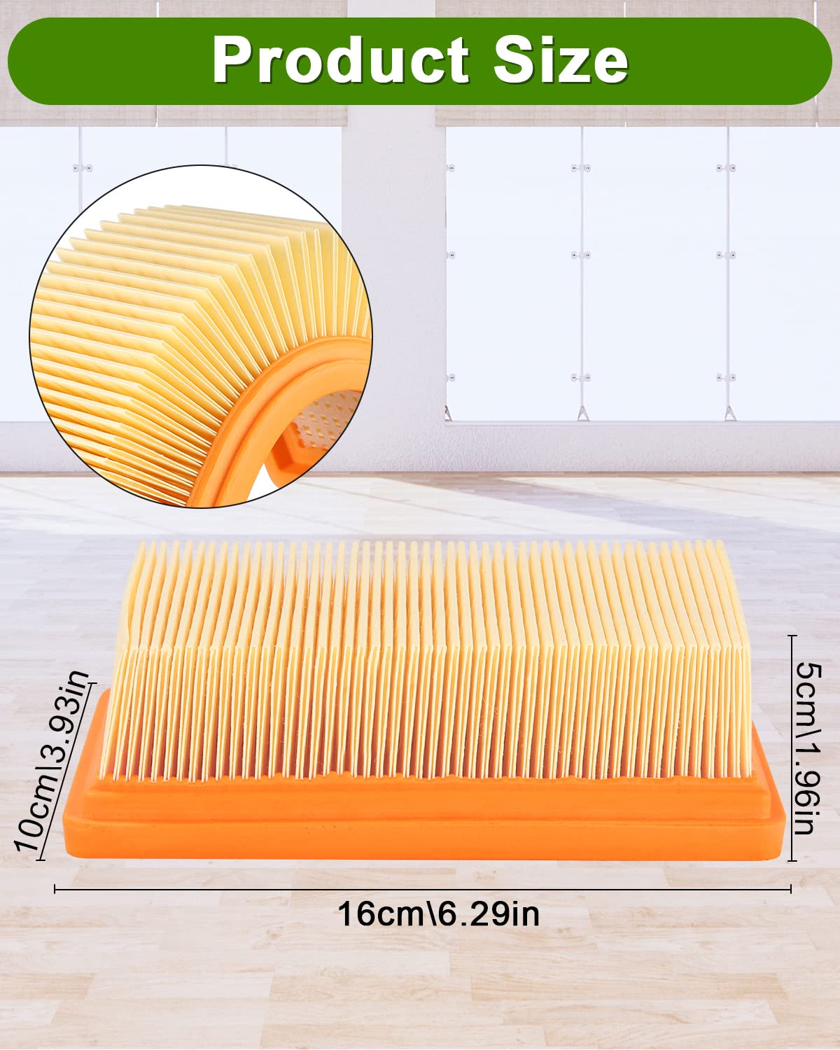 4 Filtri Per Aspirapolvere Kärcher WD4, WD5, WD6, MV4, MV5, MV6 - Sostitutivo 2.863-005 - Alta Efficienza - Foto 5