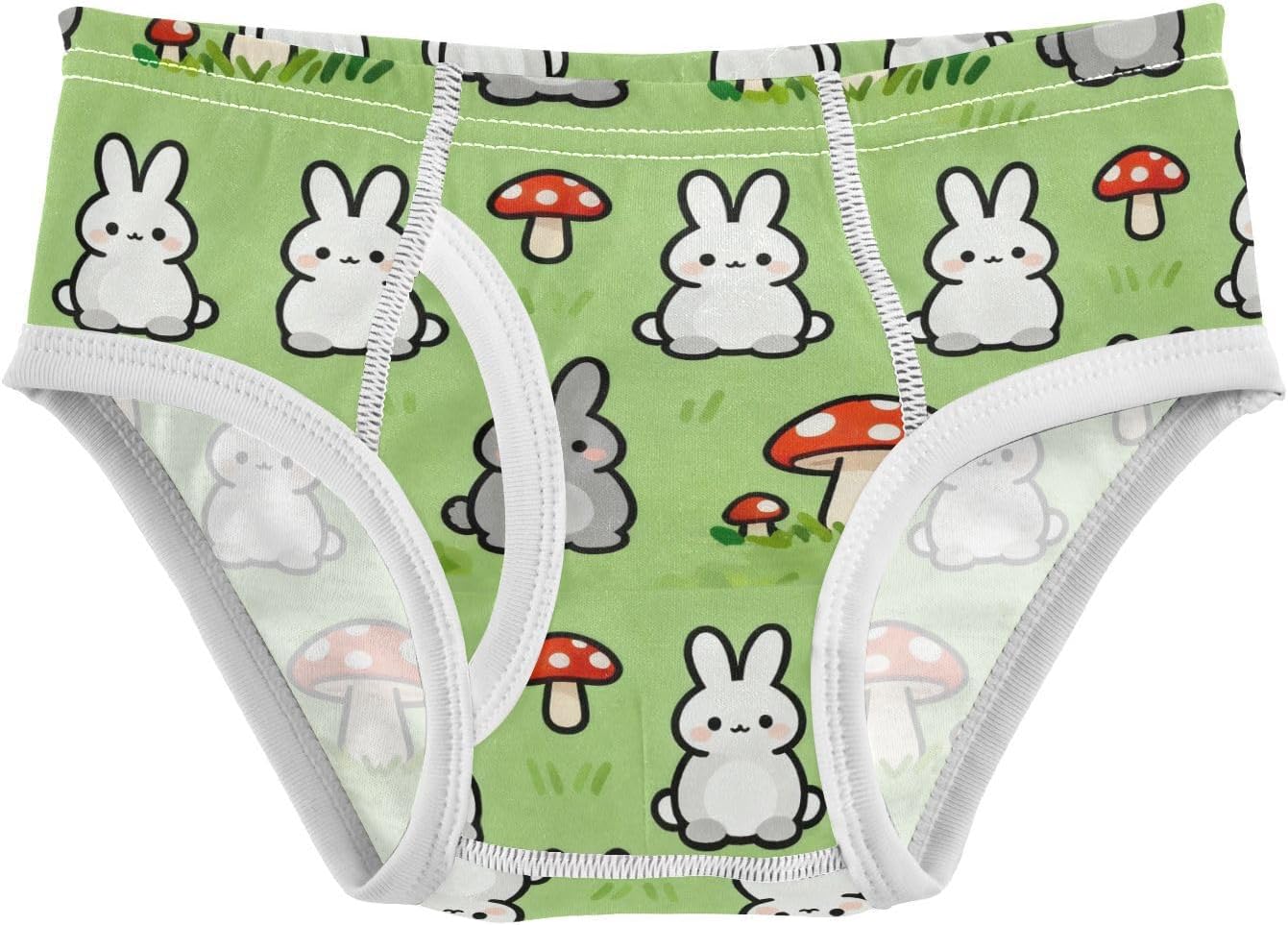 visesunny Boys Training Underwear Black White Rabbit Mushroom Breathe Cotton Potty Briefs Size 2T-8Y for Toddler