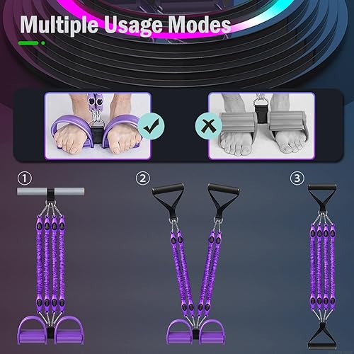 Miniatura 2 de Bandas de resistencia sentadas Equipo de ejercicio para gimnasio Yoga en casa, cuerda de entrenamiento multifunción para entrenamiento de fitness