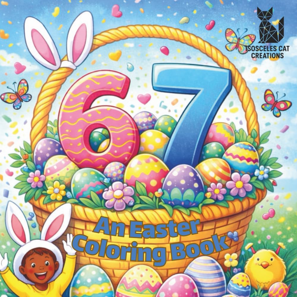 Easter 6-7 Coloring Book: A Fun 6 - 7 Easter Coloring Book with 67 Pages of Bunnies, Eggs, and Silly Six & Seven Designs for Kids and Meme Lovers (The 6–7 Coloring Collection)