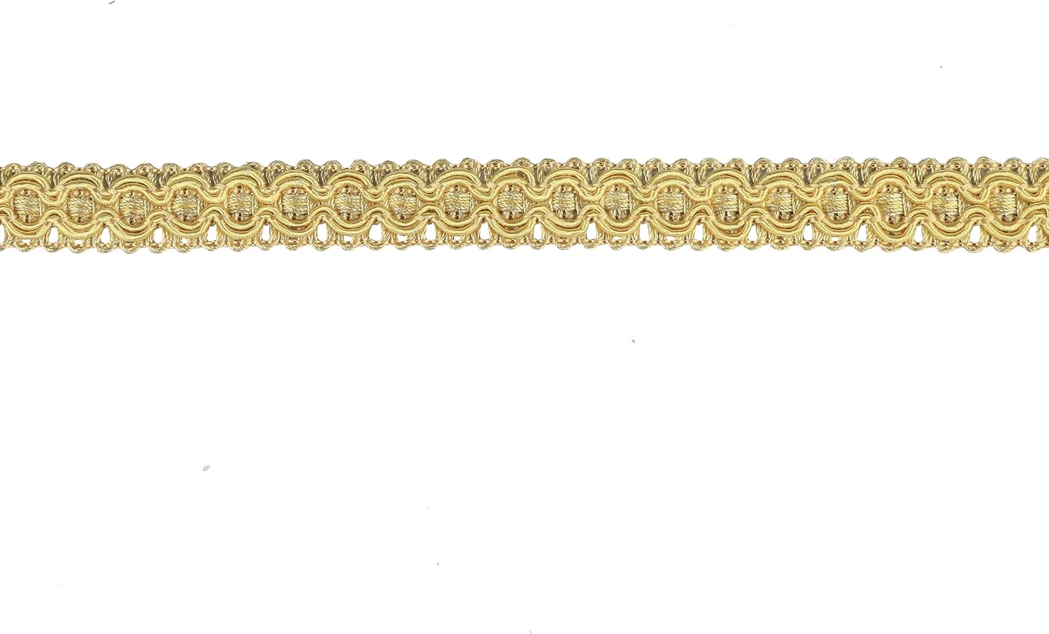 Gimp Braid Trim, 0.7 Inch / 10M(10.9 Yards) Fabric Trim for Curtains, Upholstery, Sewing, Hand DIY Crafts, Costume and Home Decorative（Gold）