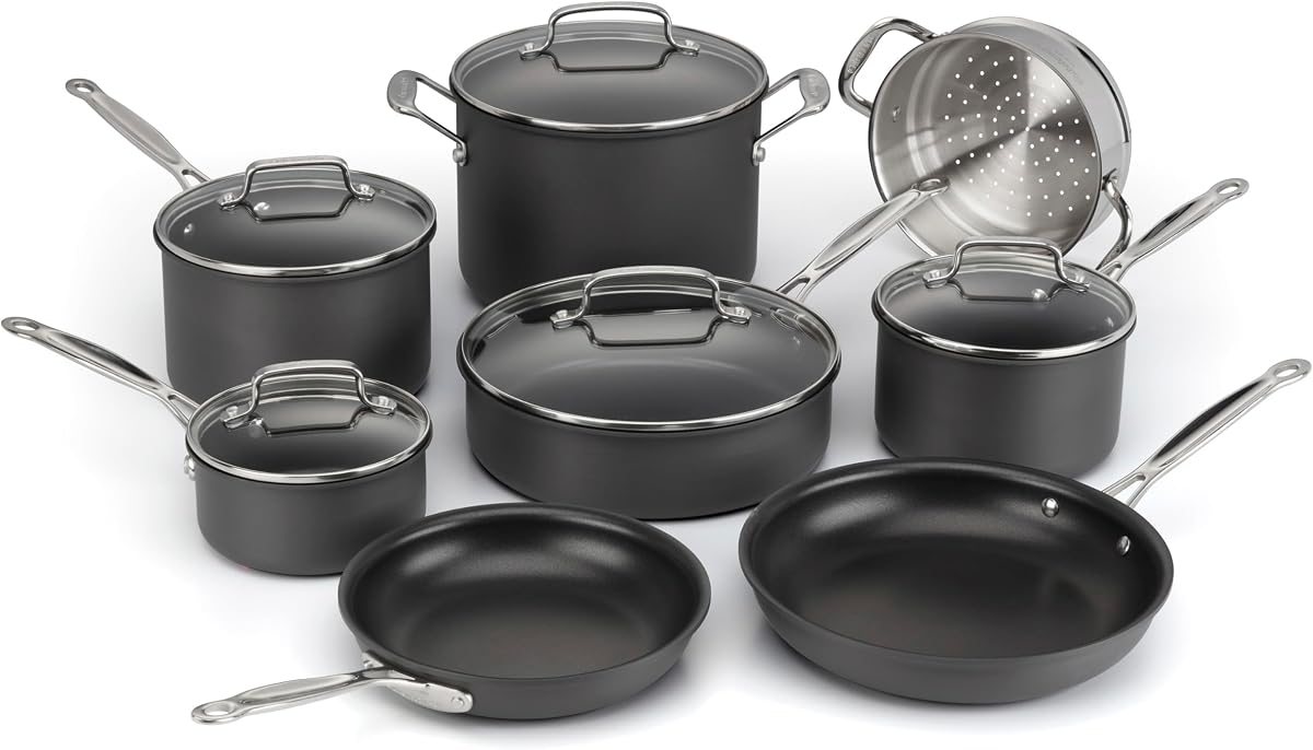 Juego de utensilios de cocina anodizados duros antiadherentes Cuisinart Chef's Classic™ de 13 piezas