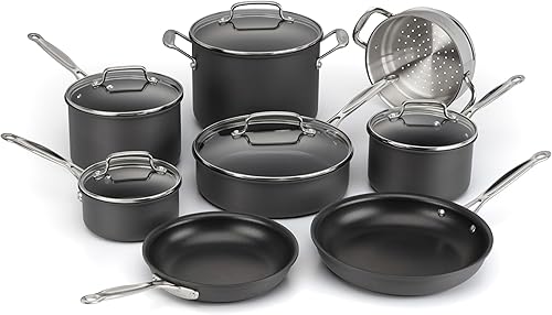 Miniatura 3 de Cuisinart Juego de utensilios de cocina de 11 piezas, negro, anodizado duro antiadherente clásico del Chef, 66-11