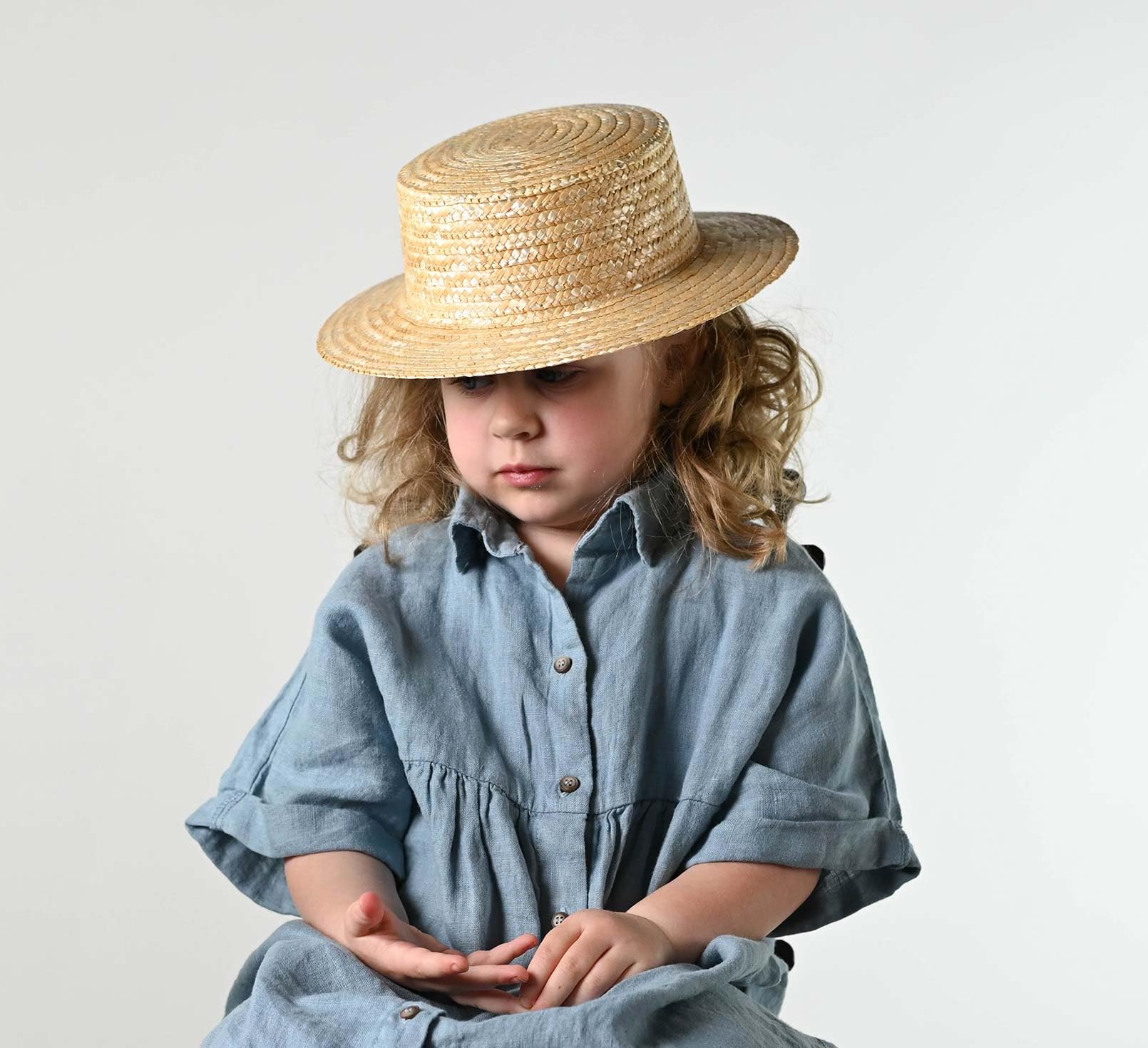 Chapeau canotier Paille Enfant Petit Canotier