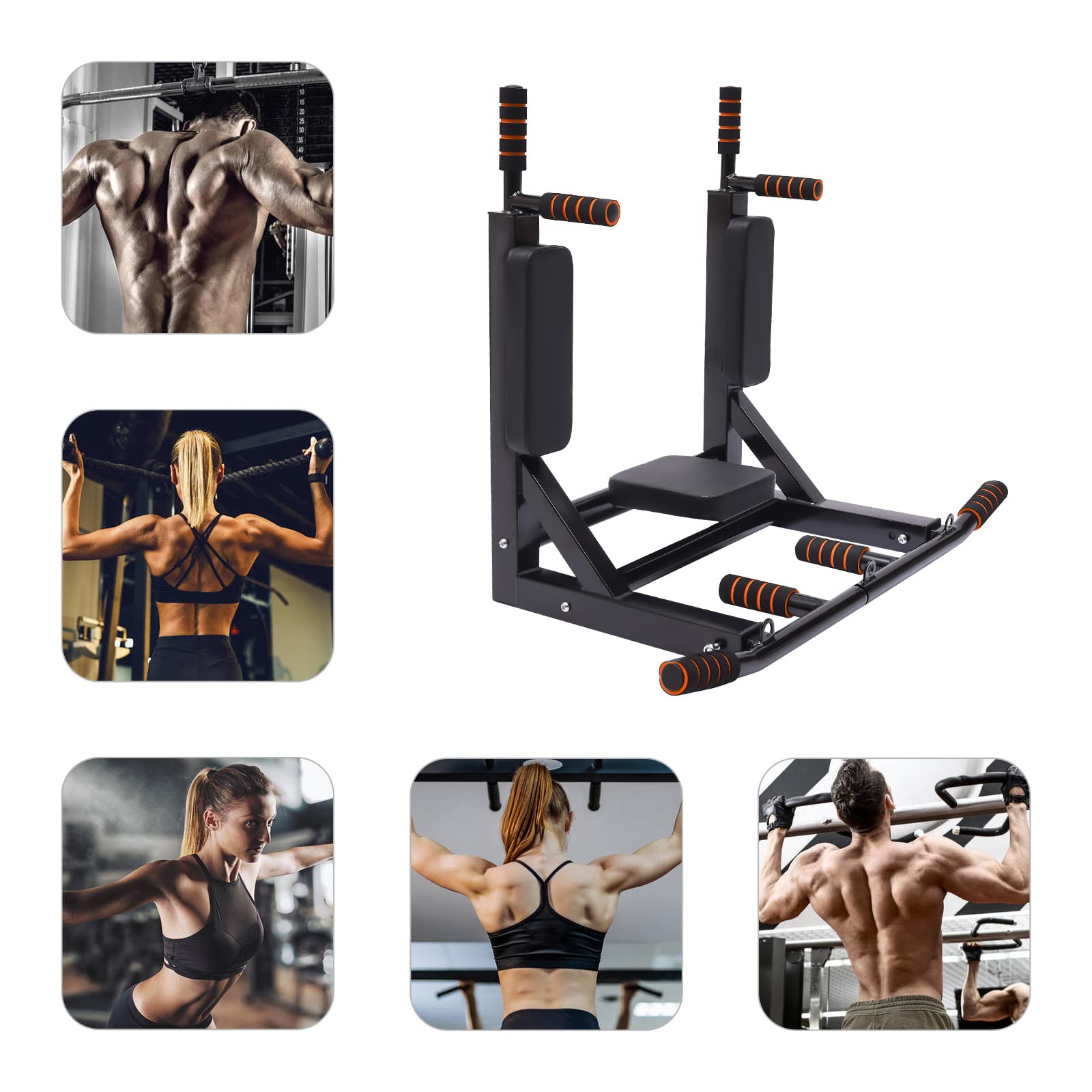 Optrekstang voor wandmontage, multifunctionele pull-up bar thuis, belastbaar tot 140 kg