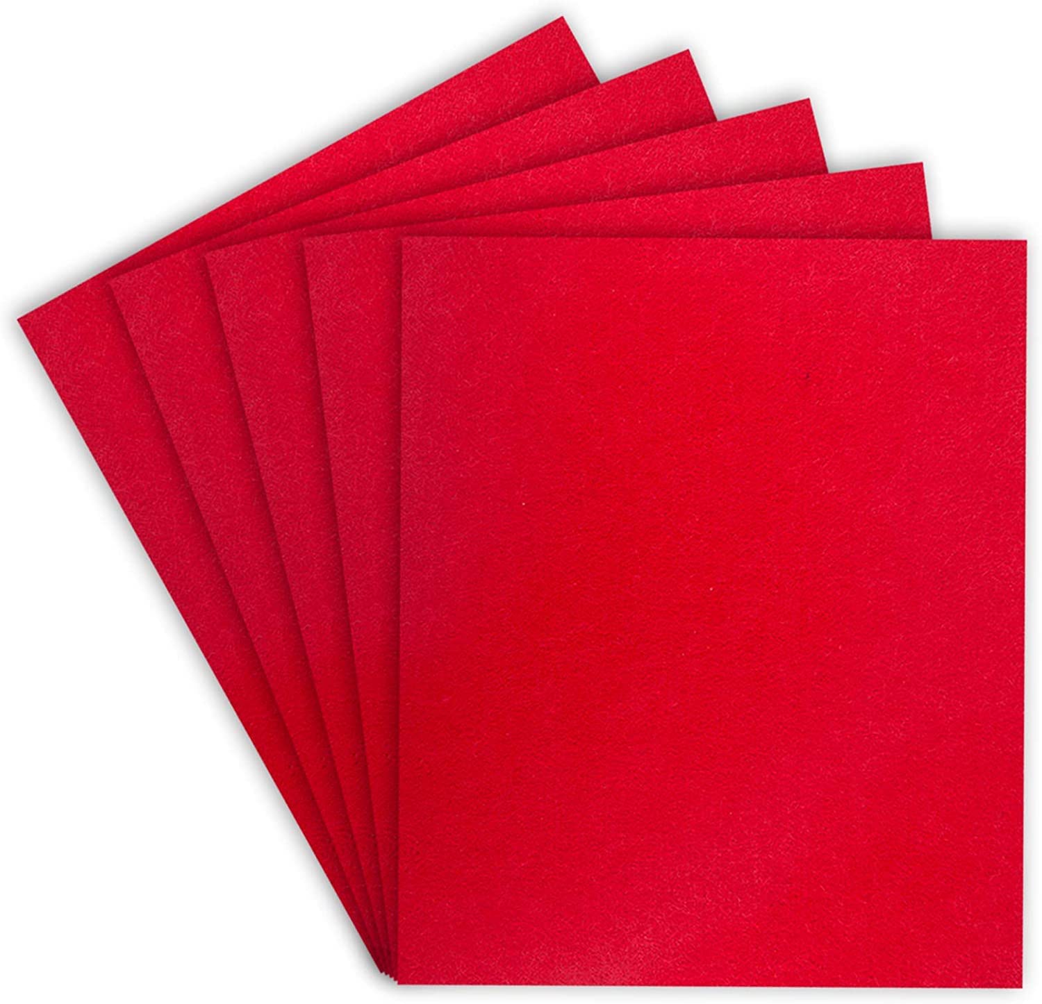 a2bsales 10 Red Felt Sheets A4 Material Children Crafts Kits Sewing Fabric Decorations Scrapbooking Cut Outs