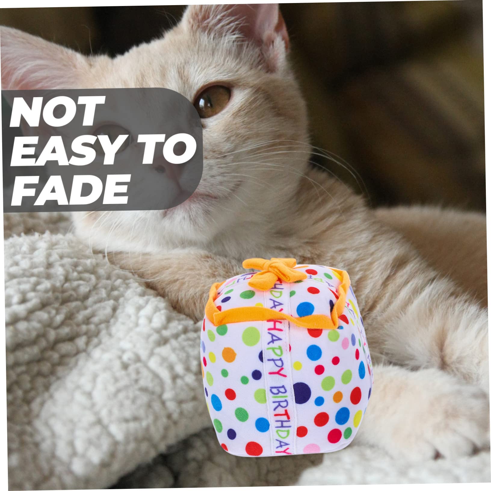 INOOMP 6 STK Katze Plüschtier Kätzchen Beißspielzeug Katze Geburtstag Spielzeug das Geburtstagskuchen Backenzahnspielzeug für Katzen Katzenbiss-Spielzeug Haustier Hauskatze