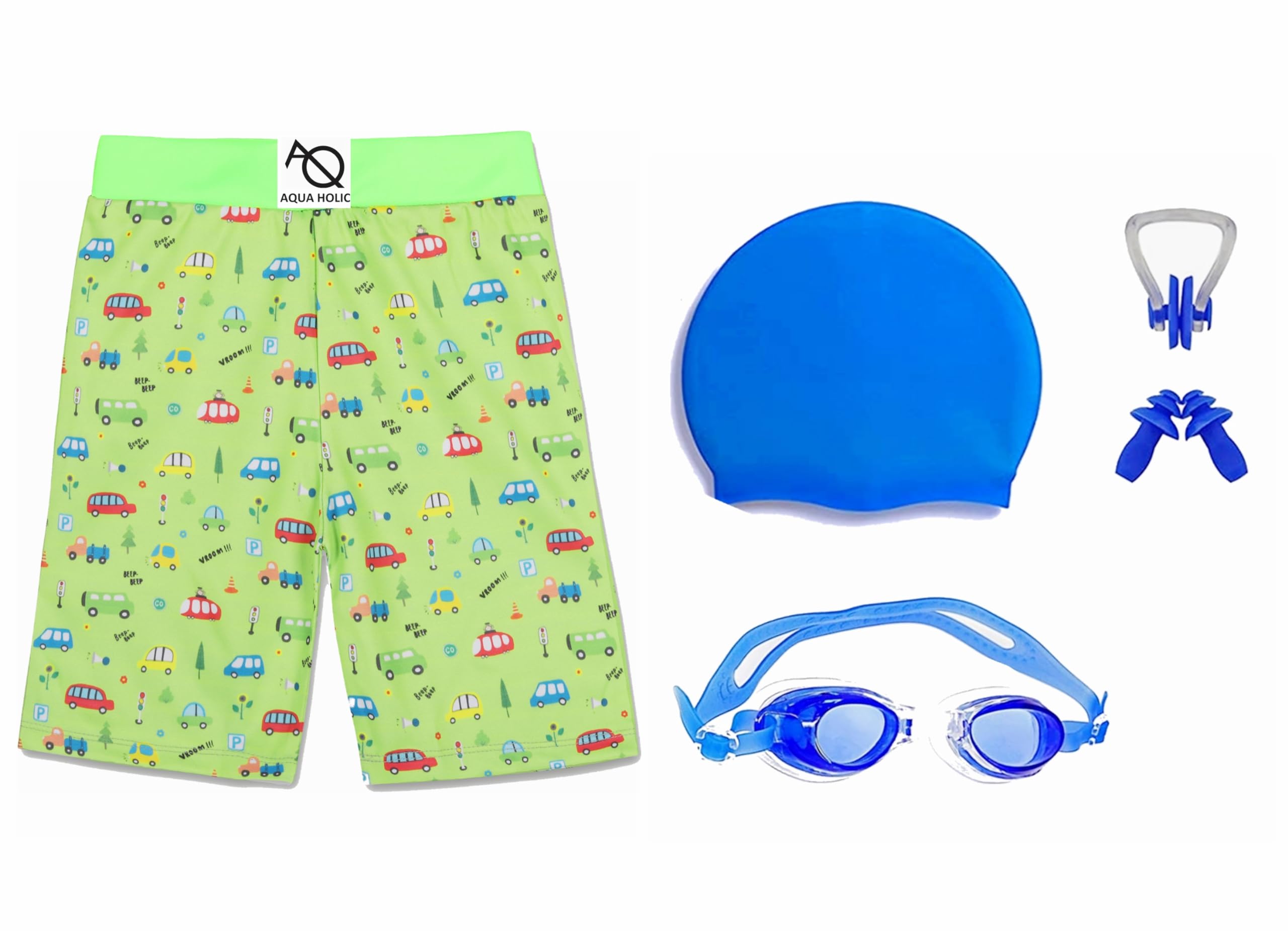 Aqua Holic Boy Swimming Kit with 1 Swimming Shorts | Costume | Trunk Swimming 1 Anti Fog Swimming Goggles 1 Silicone Swimming Cap 1 Nose Clip 2 Ear Plugs (14-15 yrs, Green) (B0CV48W8KY) Amazon Price History, Amazon Price Tracker
