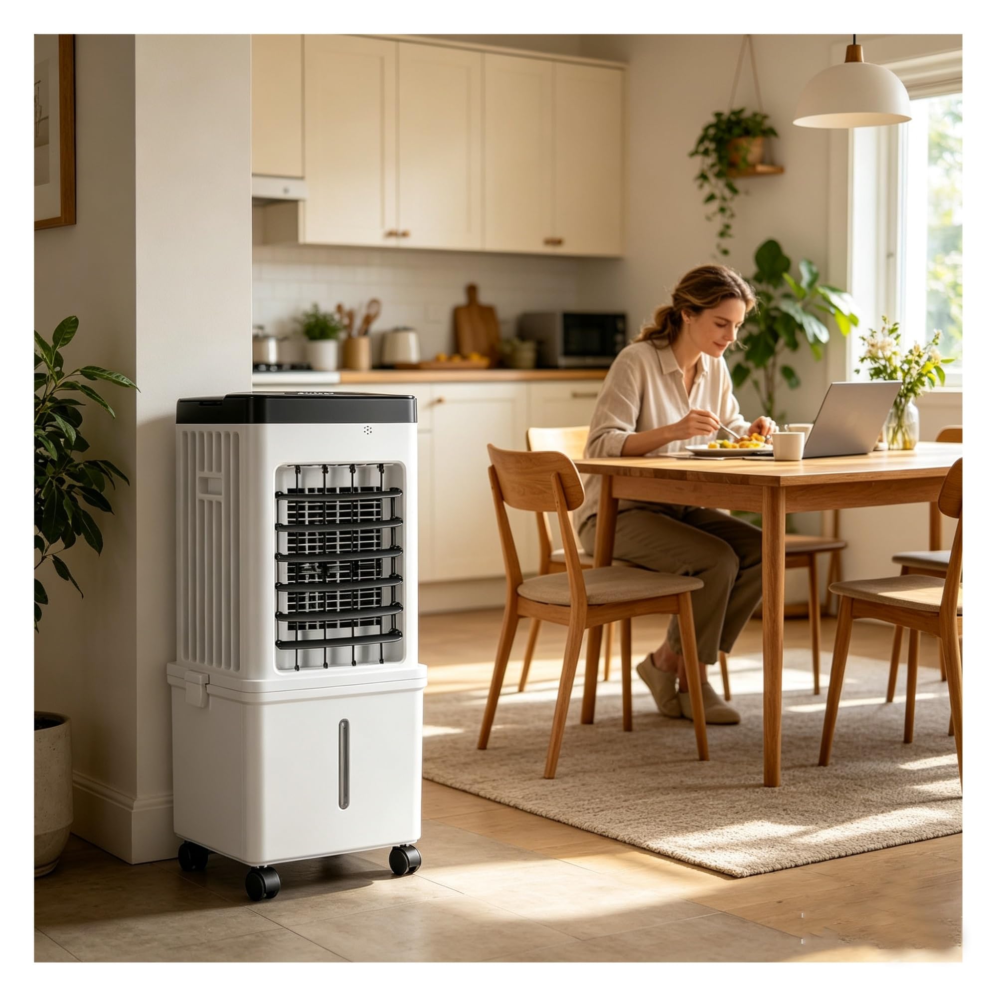 QWEASDF Portable Evaporative Air Cooler，Quiet Windowless Swamp
