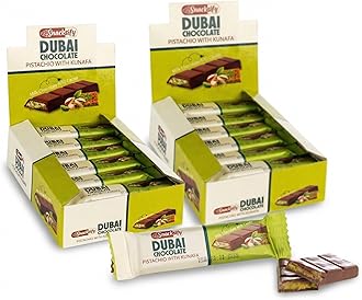 Mini Dubai Chocolate (Pack of 48) - Kunafa Pistachio Bars, 27g Each, 2.86 lbs Total – Perfect for Gifting, Fresh Daily Production, 24 Pieces with Shredded Phyllo Dough