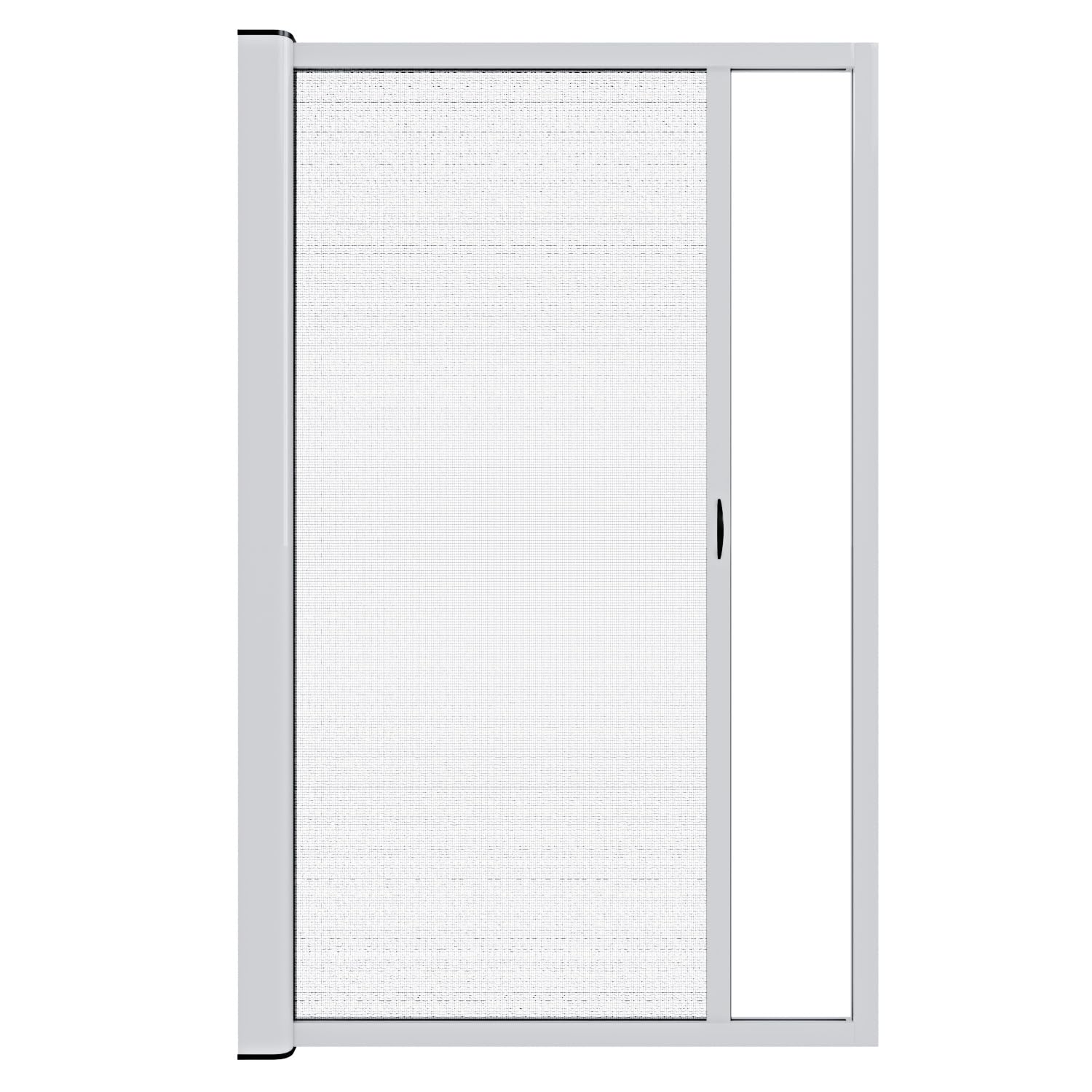 BRICOZONE Zanzariera A Rullo Avvolgibile Scorrimento Orizzontale Profilo Regolabile Riducibile Telaio In Alluminio Universale Con Maniglie Per Finestra Porte Balconi colore Bianco (120 x 250 cm)