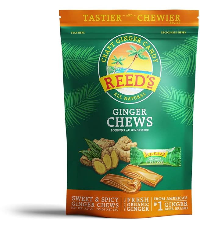 Reed's All Natural Ginger Chews Chewy Ginger Candy Sweet