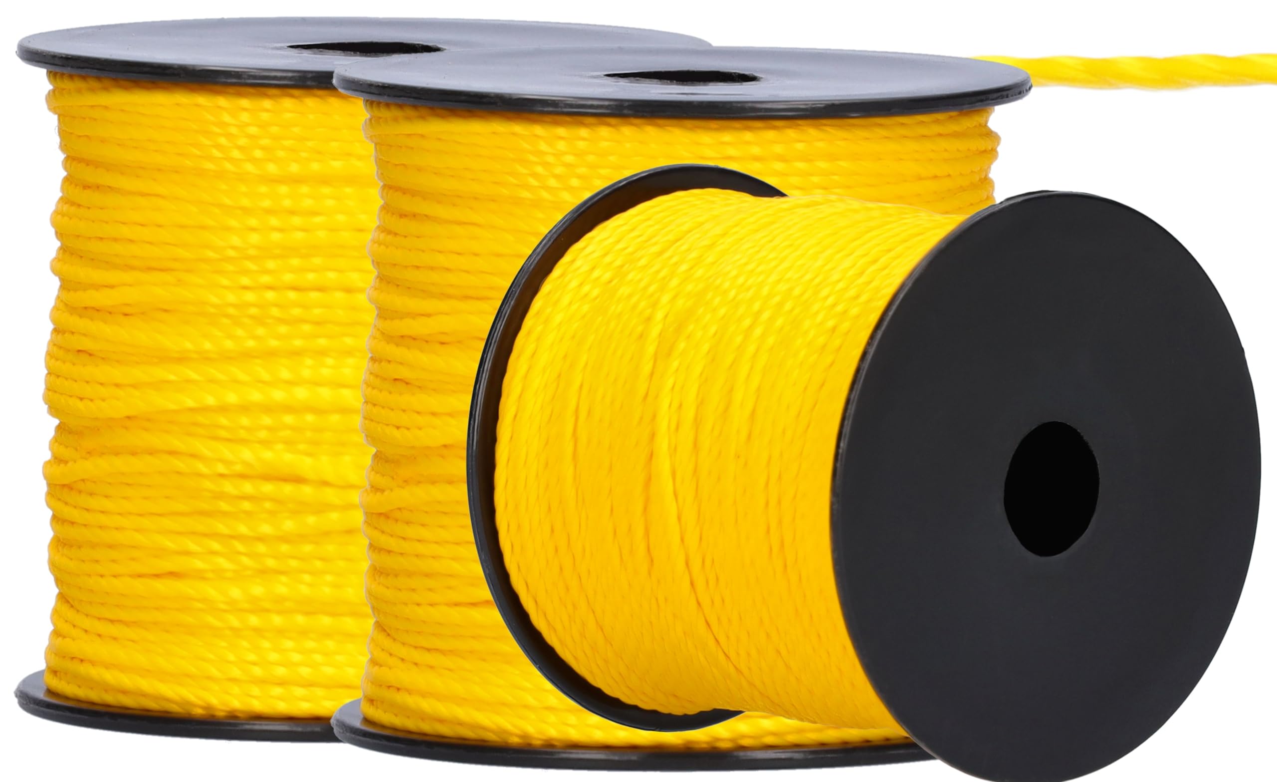 ToolSpace Masonry Cord - 100m x 1.6mm - Yellow - Polypropylene Silk - Leveling Cord - Plumbing - Heavy Duty Plastering Cord - Durable and Tear Resistant