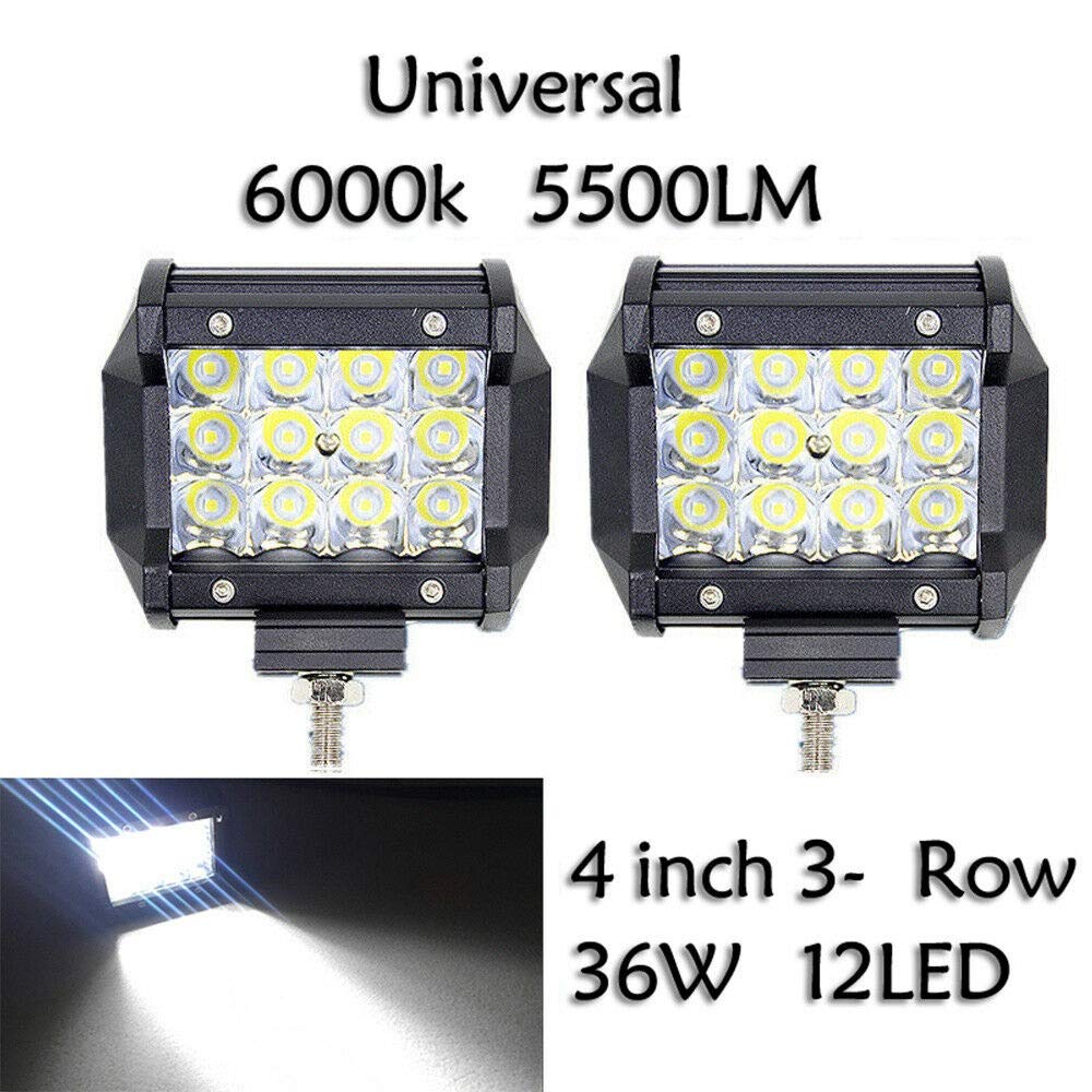 Bikers World 12 LED CREE Bike Led Fog Light Waterproof Flood Beam Off