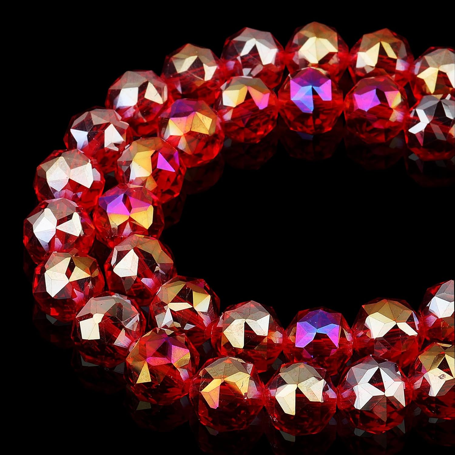 12mm Sparkle Crystal Beads for Jewelry Making - Faceted Round Loose Beads for Brace...