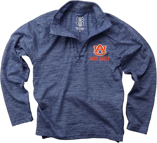 Wes and Willy Youth Boys Cloudy Yarn - Camiseta de manga larga con cremallera de un cuarto