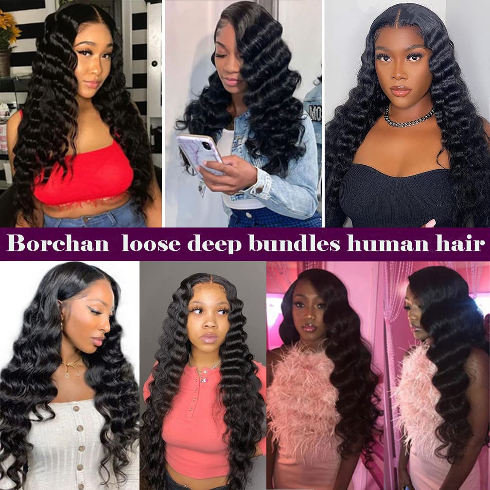 Amazon.com : Brazilian Virgin Loose Deep Wave 3 Bundles 10  display picture 1