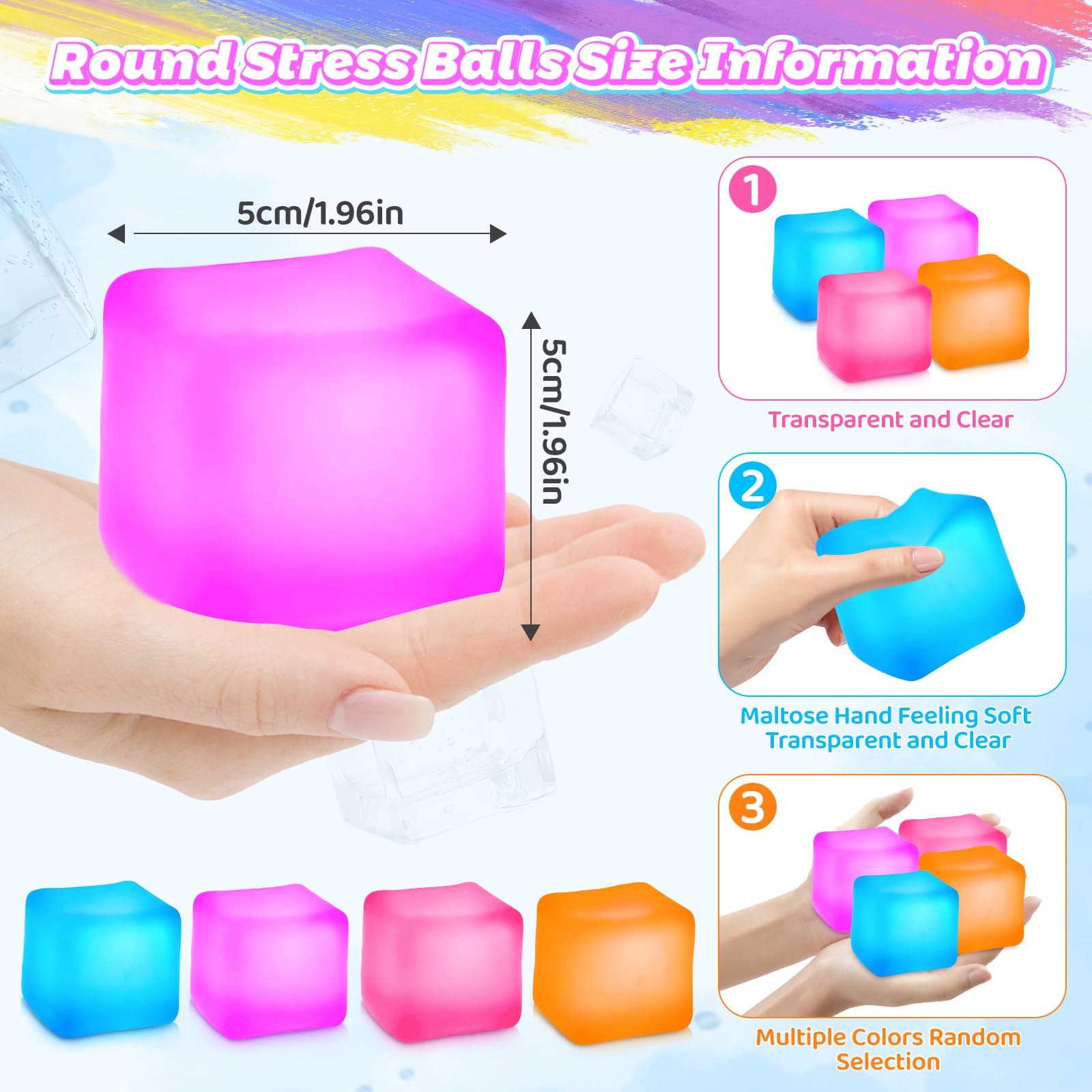 4Pcs Cube Stress Relief Fidget Toys - Image 2