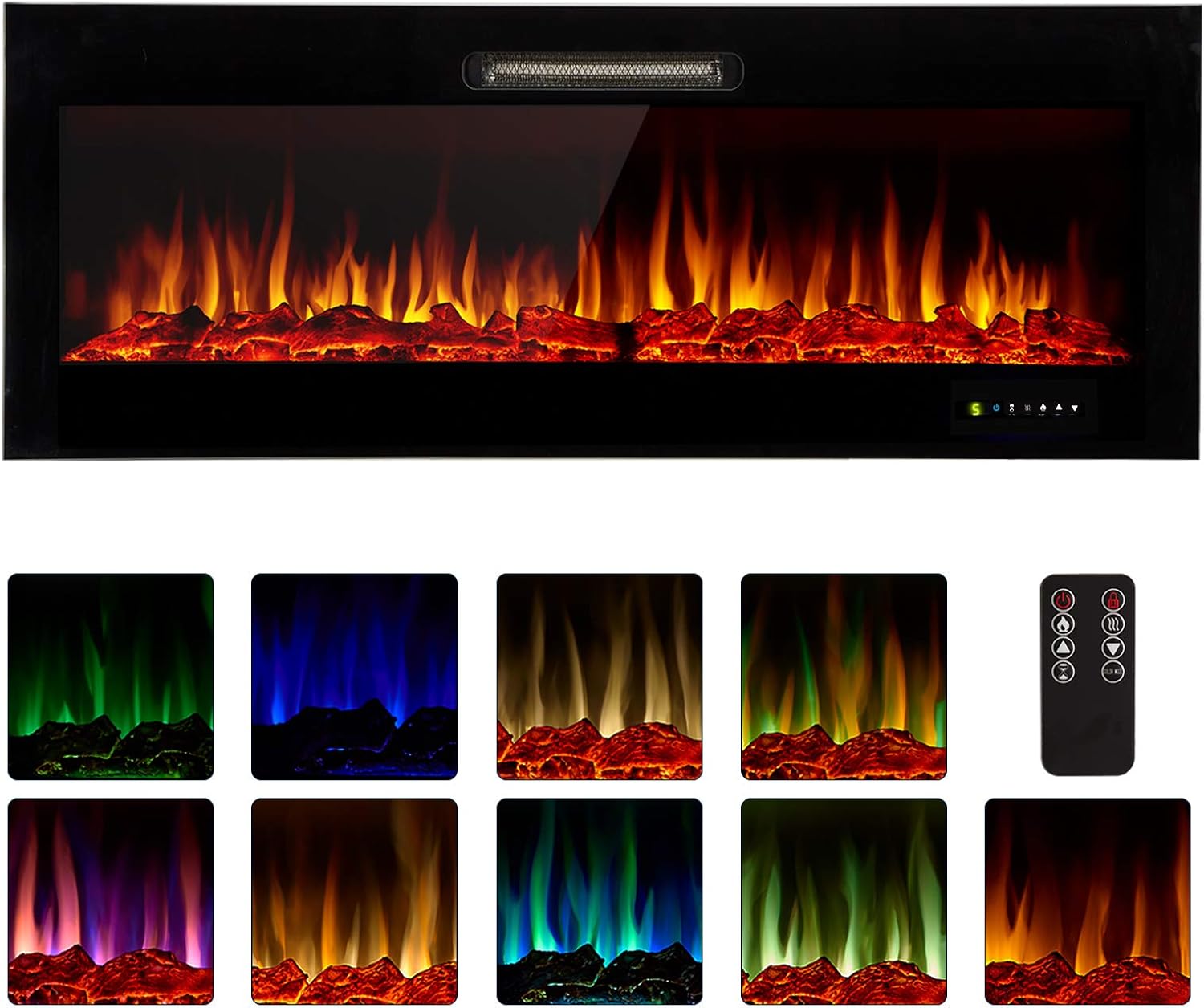 homedex 50 recessed electric fireplace