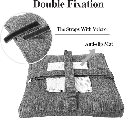 Miniatura 5 de Baibu - Cojín de asiento, cuadrados, para taburete de bar, muy suaves, cojín de asiento cuadrado con lazos.