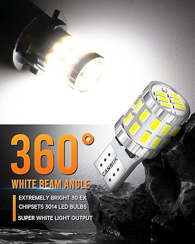 Miniatura 4 de LUYED 194 bombillas LED de xenón blanco 9-30 V Canbus sin errores W5W 168 2825 bombillas LED para cúpula mapa, puerta, cortesía, maletero,