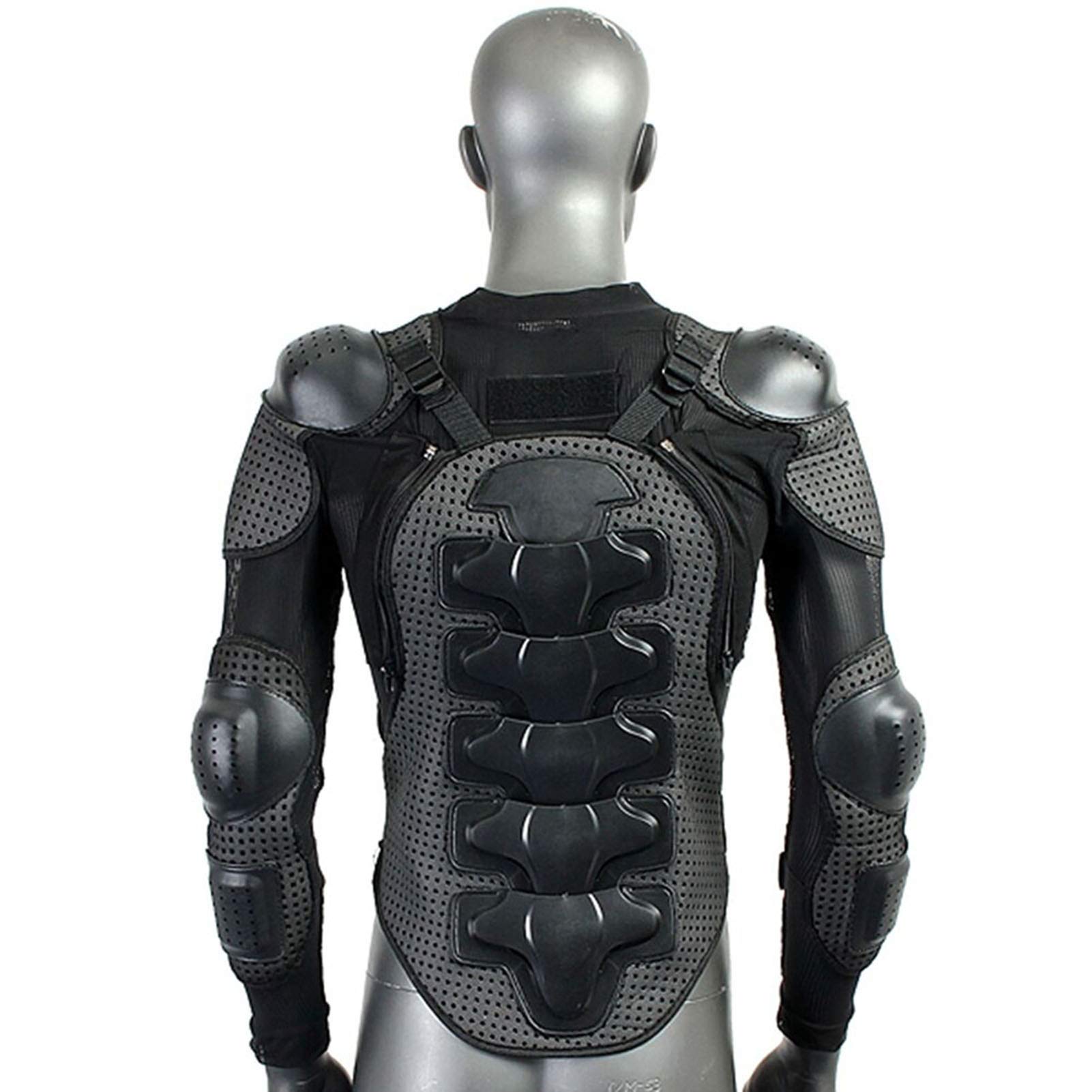 Chaqueta de Motociclismo Cinturón Ajustable Protección de Nailon Transpirable de Alta Densidad Armadura de Pecho de Hombro con PVC EVA, para Bicicleta, Motocicleta, Deportes Al