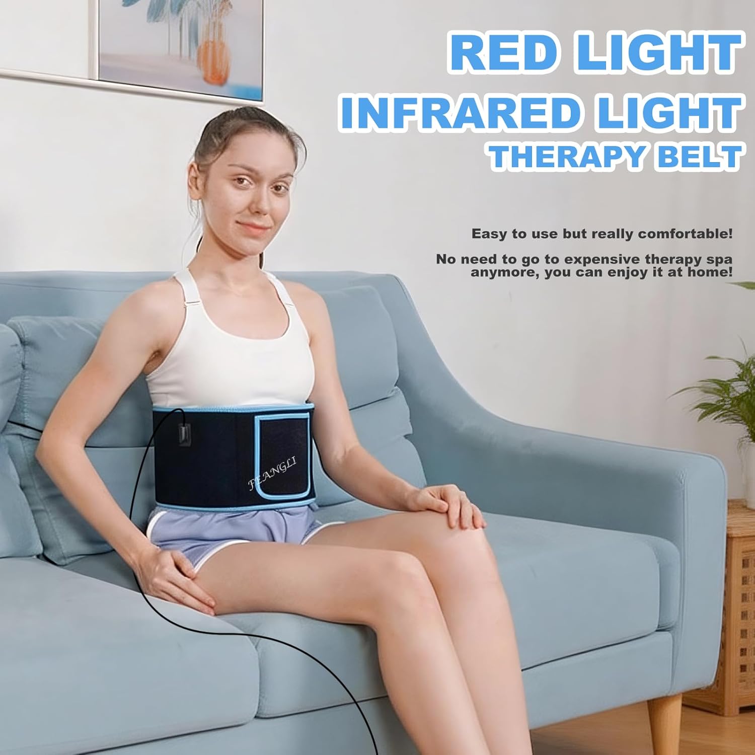 Red Light Therapy Infrared Light Therapy Wrap Belt Wearable Large Pad for Body Waist Back Shoulder Leg Knee, LED 660nm&850nm Red Light Belt Device with Timer Remote Controller, Ideal Gift - Image 3