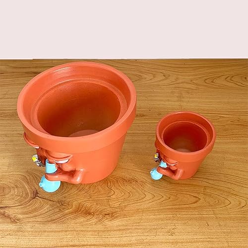 Miniatura 8 de Divertida maceta para fumar, divertida maceta de 2.44.5 pulgadas para suculentas, maceta creativa del tamaño de la palma con una pipa de cigarrillo
