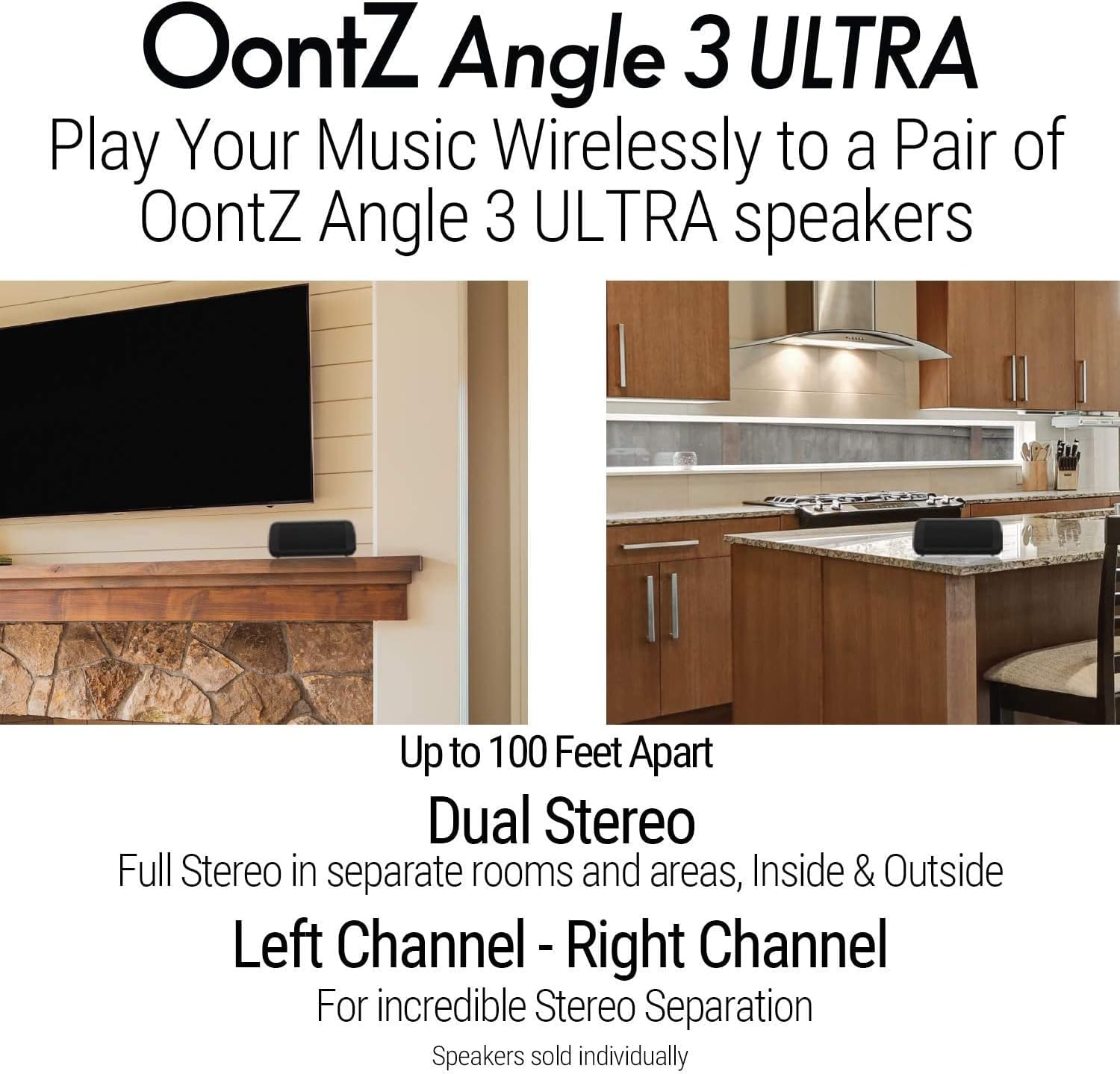 OontZ Angle 3 Ultra (3rd Gen) 5.0 Bluetooth Speaker (Updated), 14 Watts, Hi-Quality Sound & Bass, 100 Ft Wireless Range, Play Two Speakers Together, IPX6, Bluetooth Speakers (Renewed)