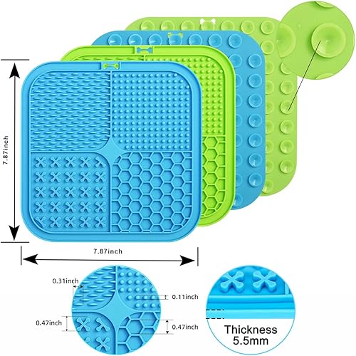 Miniatura 5 de FANDENINI Alfombrilla para lamer perros y gatos, comedero lento para perros, alfombrillas para lamer con ventosas para aliviar la ansiedad del