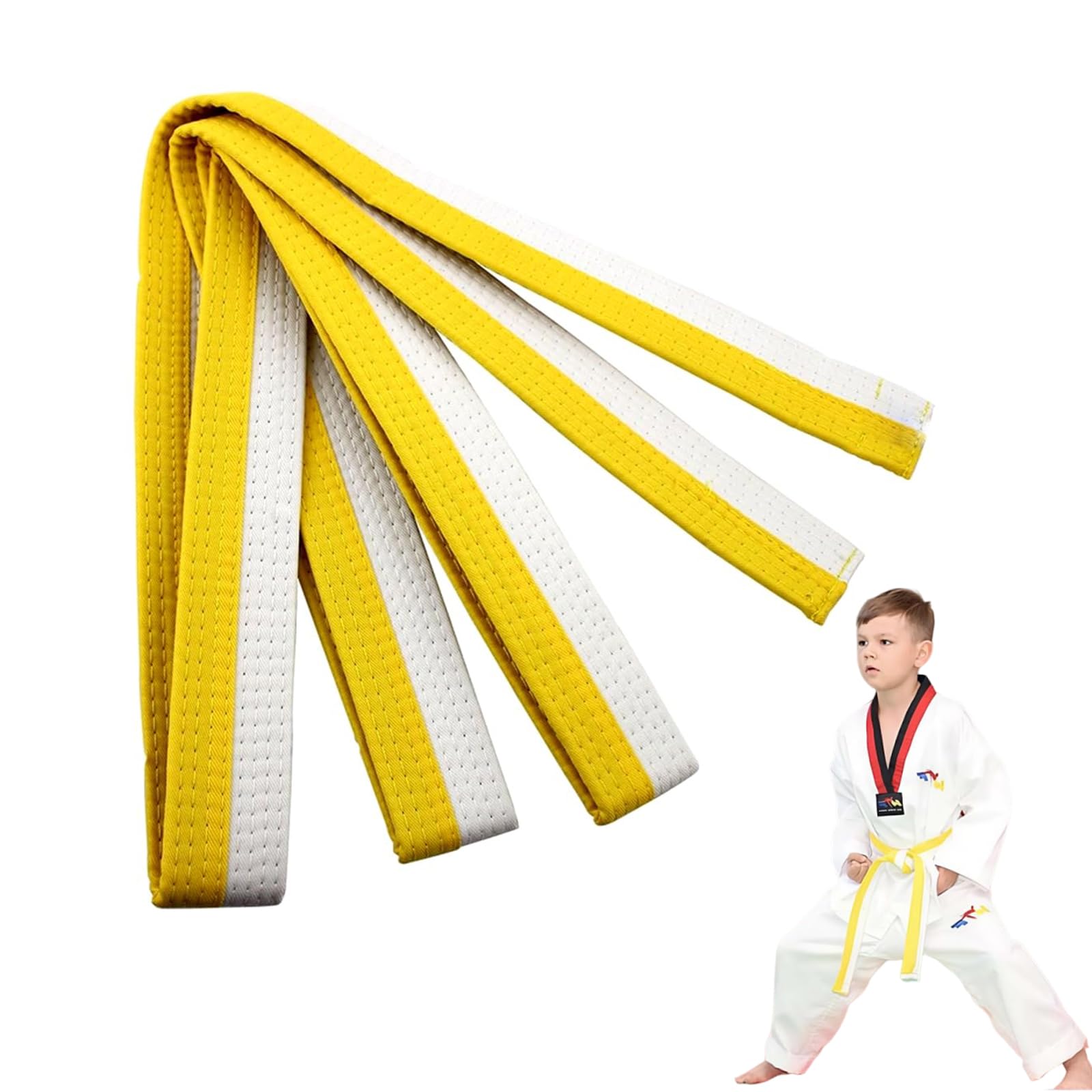 Taekwondo Gürtel Set 2 Stück - Kampfsport Gürtel Für Karate & Judo