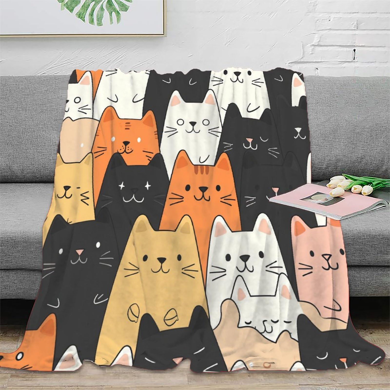 Coperta morbida in pile di flanella, ideale come regalo di compleanno per amici, familiari, regalo di Natale per amici e partner, coperta natalizia per divano e letto, 150 x 200 cm